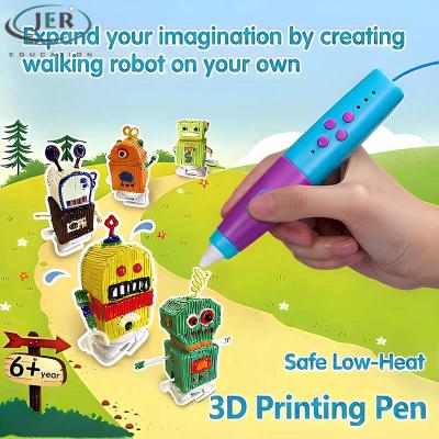 JER LP061S- Walking Robot 3D Pen Kit with 10 Colors for Kids